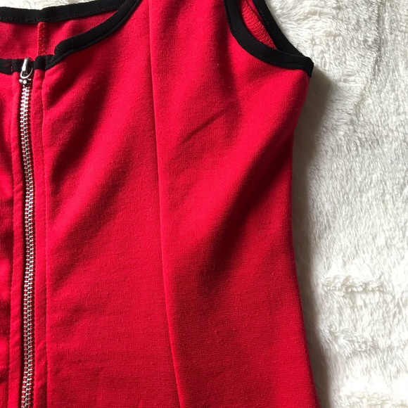 Red Dress with Navy Trimming - Picture 8 of 8